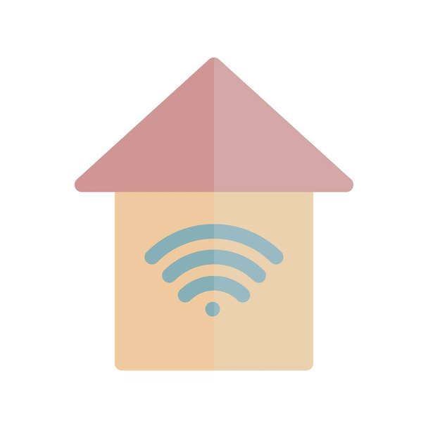  Домовская плоская светлая икона - Вектор,изображение