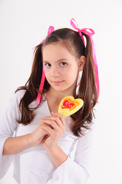 Beautiful girl with big lollipop - Photo, image