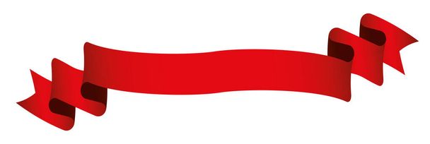векторный элемент дизайна - красная винтажная этикетка ленты - Вектор,изображение