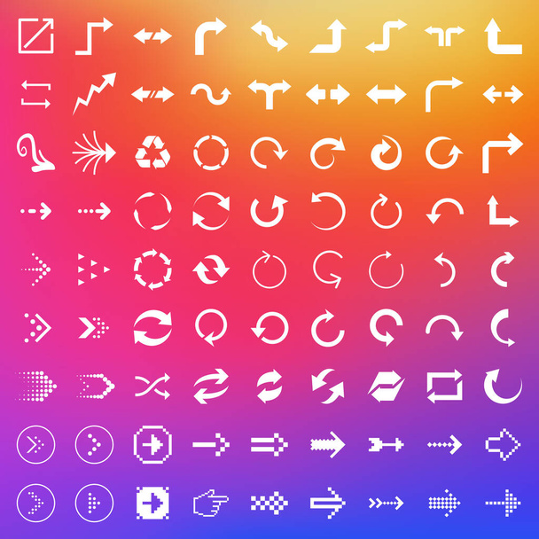 arrow and cursor icons - Vector, Image