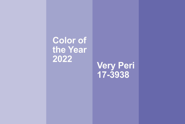 Πολύ Peri το κύριο χρώμα του έτους 2022. Βαθμίδα του μοδάτου χρώματος - Φωτογραφία, εικόνα