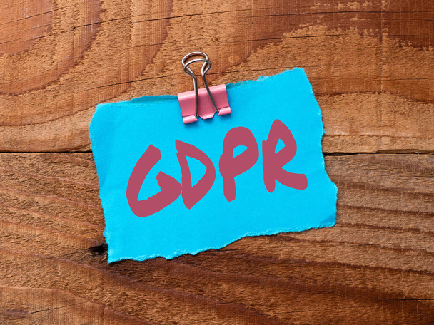 Texto que muestra inspiración Gdpr. Word Written on regulation that protect the personal data and privacy of EU citizens Colorful Perpective Positive Thinking Creative Ideas And Inspirations - Foto, imagen