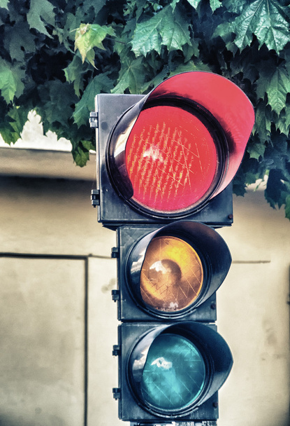 semafor s červeným světlem - Fotografie, Obrázek