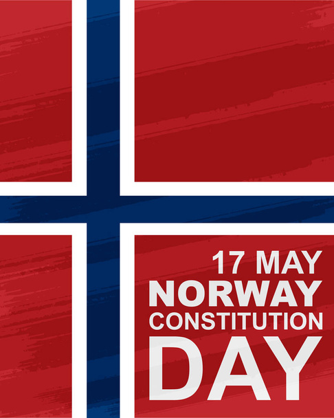 17 Mayıs Norveç Anayasa Günü. Kart, afiş, poster, arka plan tasarımı. Vektör illüstrasyonu. - Vektör, Görsel