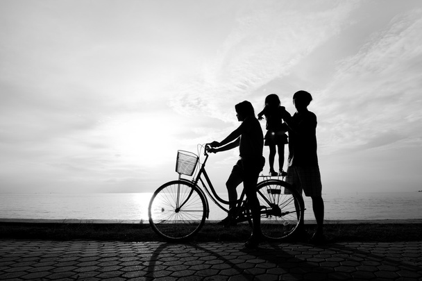 Biker silhouette familiare
 - Foto, immagini
