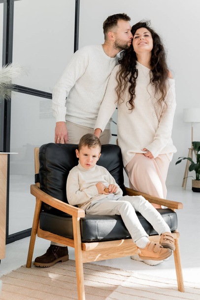 happy family with son posing  - Valokuva, kuva