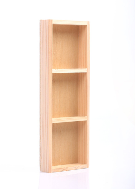wood shelves isolated on white background - Photo, Image
