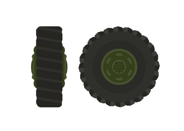 Icono de rueda de coche. Dibujos animados del icono del vector de la rueda del coche para el diseño web aislado sobre fondo blanco - Vector, Imagen