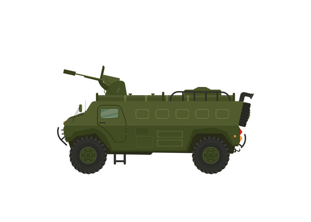 現代の軍用車両イラスト、ゲーム アセット、アイコン、インフォ グラフィック、および他の軍事のグラフィックの目的に適して - ベクター画像