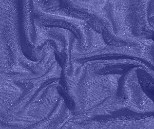Brillante textura de tela arrugada azul púrpura fondo - Foto, imagen