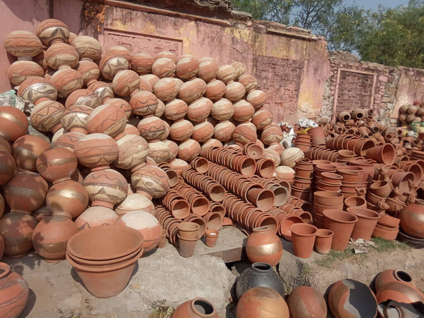 mitti ke barat, hliněná keramika, rajasthan - Fotografie, Obrázek