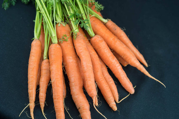 un bouquet de carottes fraîchement cueillies - Photo, image