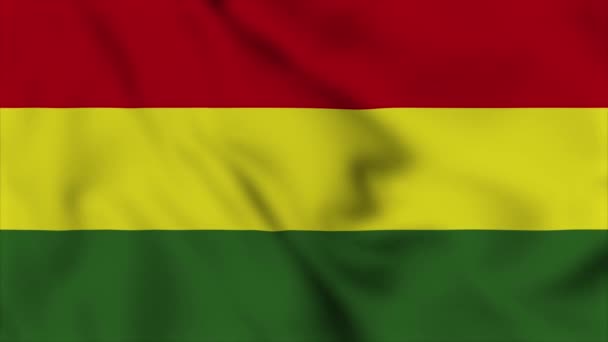 Bolivie drapeau national gros plan agitant animation vidéo. Flag Blowing Close Up. Drapeaux Motion Loop HD. - Séquence, vidéo