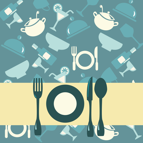 zázemí restaurace menu ilustrace - Vektor, obrázek