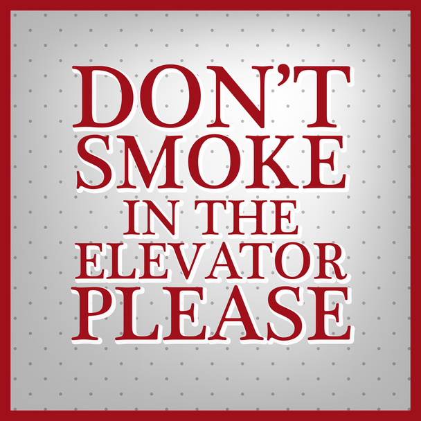 Älä polta hissien kieltopöydässä.
 - Vektori, kuva