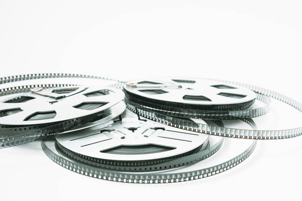old Film Reel on a white background - Foto, afbeelding