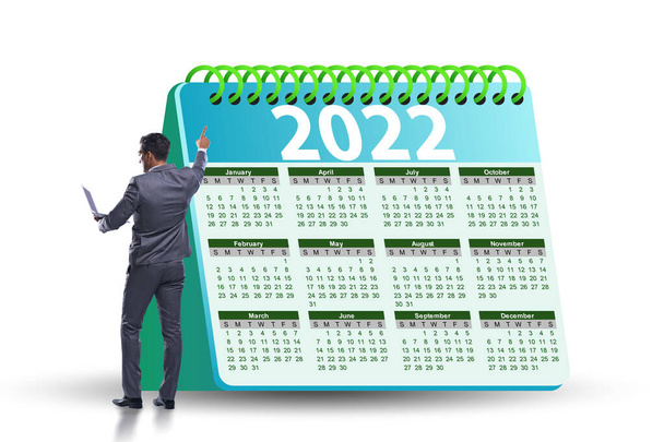 Podnikatel v kalendáři konceptu roku 2022 - Fotografie, Obrázek
