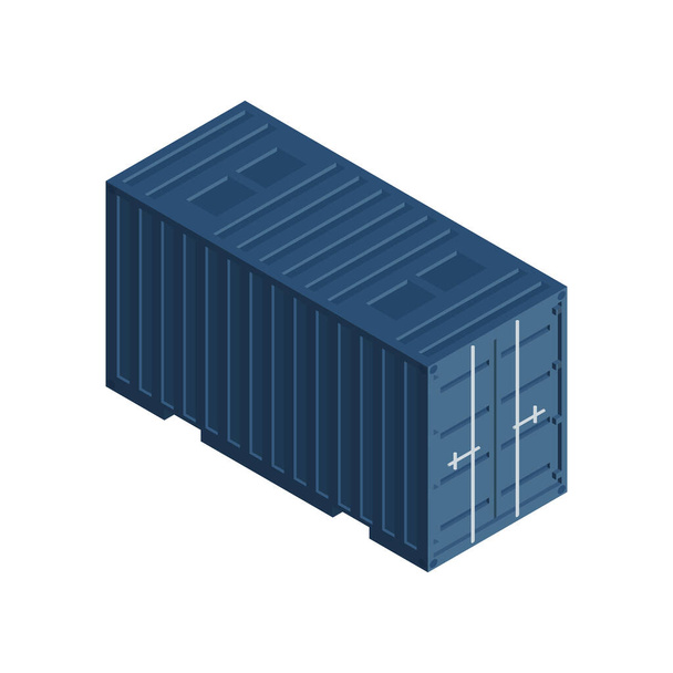 Cargo Container Isometric Composition - Vector, Image