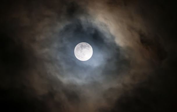Moon on Cloudy day. - Photo, Image