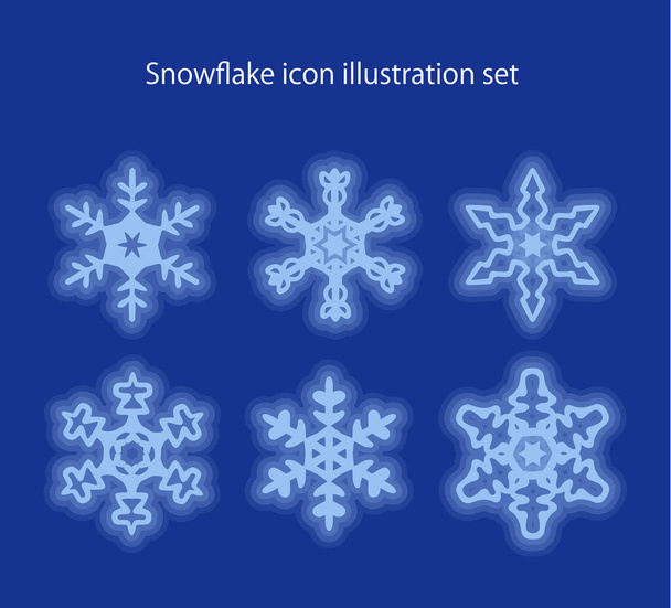 Schneeflocke Symbol Illustration Set - Vektor, Bild