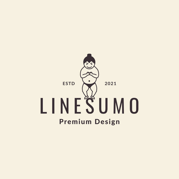 sumo Kids line logo symbol ikona vektorový grafický design ilustrace idea kreativní  - Vektor, obrázek