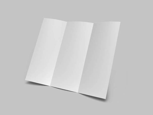 Üç Katlı Broşür 3 boyutlu Görüntü İzole Arkaplan Uygulaması - Fotoğraf, Görsel