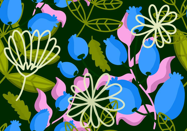 Patrón sin costura floral con flor para telas y textiles y embalaje  - Foto, imagen