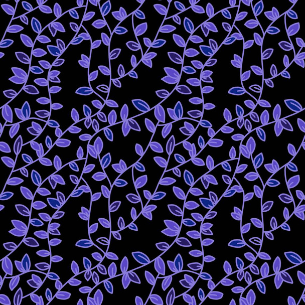 Seamless floral pattern with leaves, berries and seeds for fabrics and textiles  - Foto, Imagen