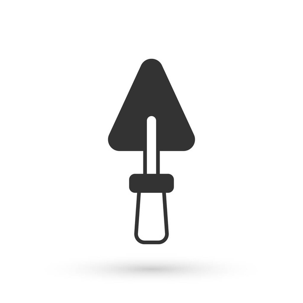 Grey Trowel icon isolated on white background. Vector - Vector, Image