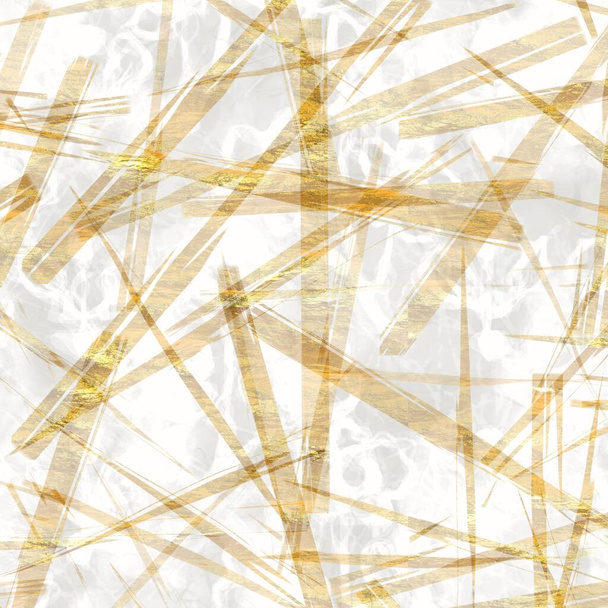 Gold metallic handmade rice paper texture. Seamless washi sheet background with blur golden metal flakes. For modern wedding texture, elegant stationery and minimal japanese style design elements. - Foto, Imagem
