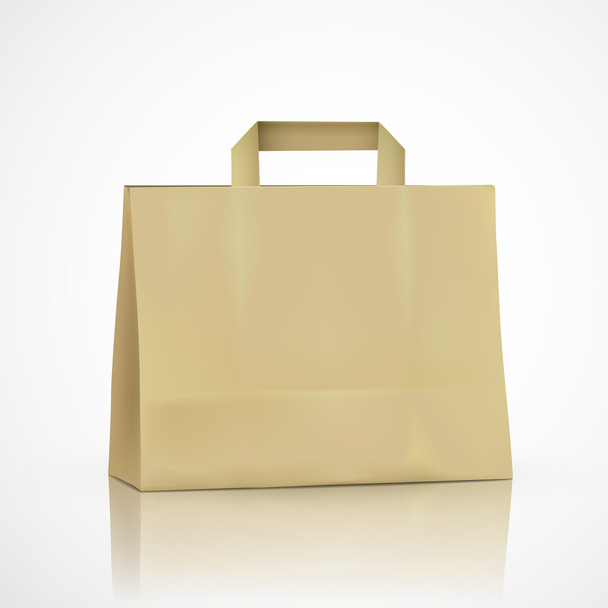 κενό Κραφτ τσάντα για ψώνια - Διάνυσμα, εικόνα