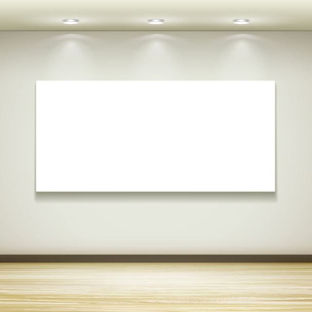cartelera en blanco colgando en la pared
  - Vector, Imagen