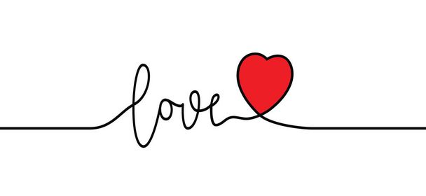 Szerelem banner szív szimbólum jelek háttér. Boldog Valentin-napot február (Valentin-nap, Valentin-nap) vagy romantikus, romantikus idézet - Vektor, kép