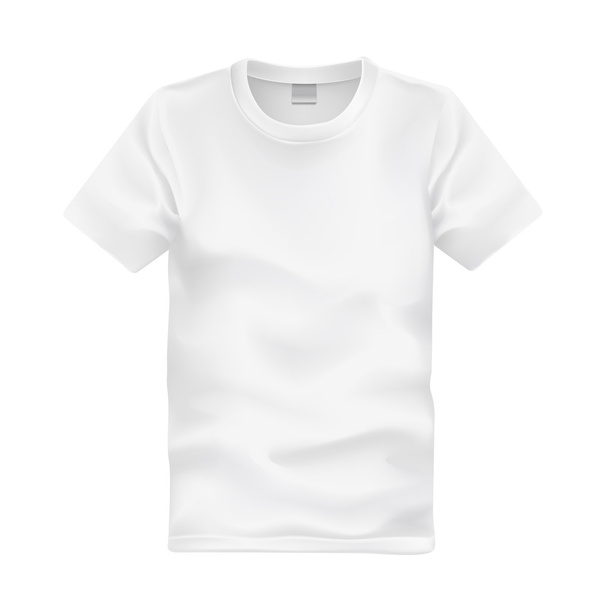λευκό t-shirt πρότυπο - Διάνυσμα, εικόνα
