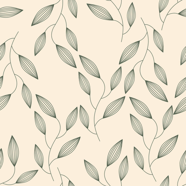 Beautiful tropical flowers and leaves seamless pattern design - Vector, imagen