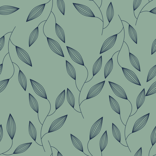 Beautifull tropical flowers and leaves seamless pattern design - Vector, afbeelding