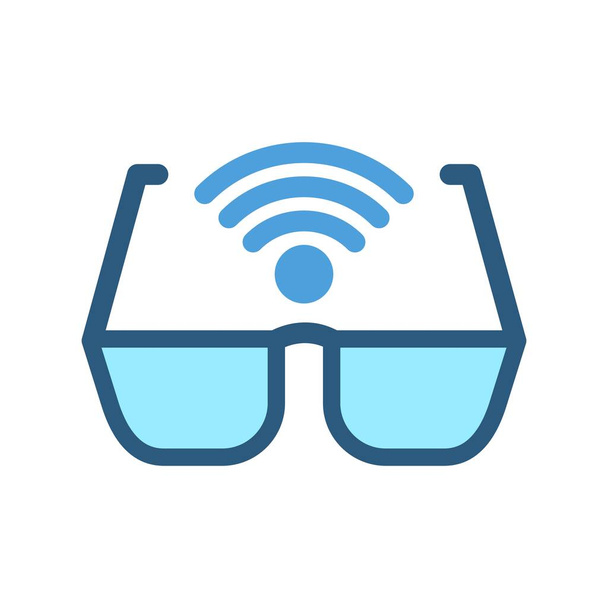 Google Glasses Flat Vector Icon Desig - Διάνυσμα, εικόνα