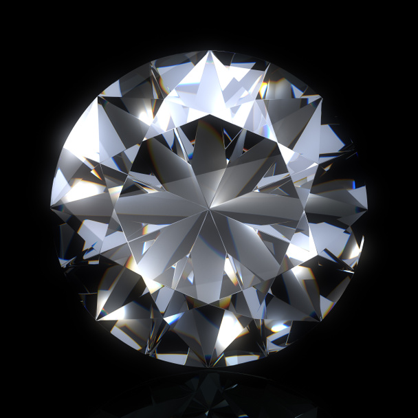 Diamantstein auf schwarzem Raum - Foto, Bild