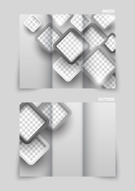 Tri-fold brochure template design - Vector, Image