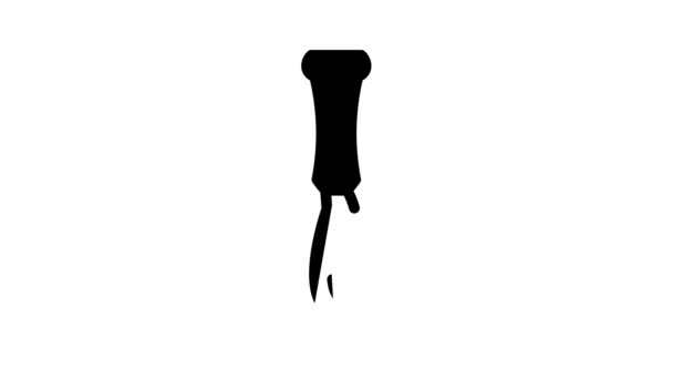 barre couteau barman ligne icône animation - Séquence, vidéo