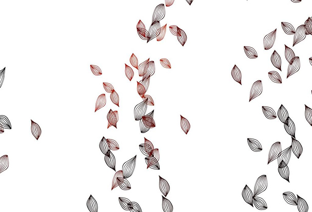 Light Red vector sketch template. Doodle illustration of leaves in Origami style with gradient. Pattern for heads of websites and designs. - Vektori, kuva