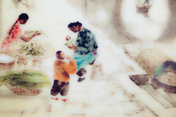   kínai tintával festészeti képek  - Fotó, kép