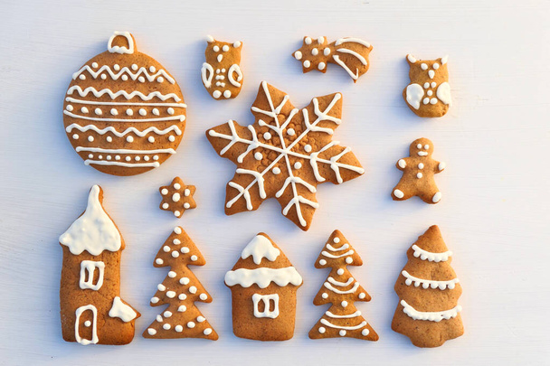 Christmas gingerbread cookies sweet collection - Fotografie, Obrázek