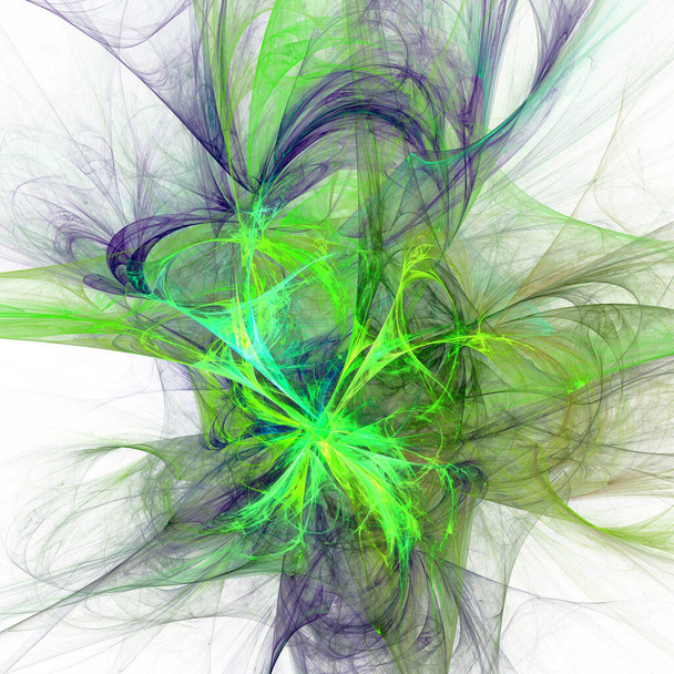 digital fractal on white background - Φωτογραφία, εικόνα