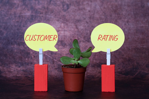 Wyświetlanie koncepcyjne Customer Rating. Podejście biznesowe Każdy punkt klientów zwiększa doświadczenie Burza mózgów Nowy pomysł rozwiązań i odpowiedzi Poszukiwanie Więcej wskazówek - Zdjęcie, obraz