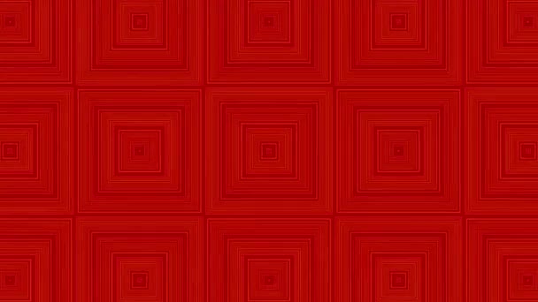 Rote geometrische Formen. Design. Rote Quadrate und Kreise im abstrakten Stil bewegen und verändern die Größe - Filmmaterial, Video