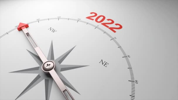 Bonne année film. Navigation vers l'année 2022. Animation 3D - Séquence, vidéo