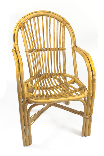 stoelen gemaakt van rotan geïsoleerd op wit - Foto, afbeelding