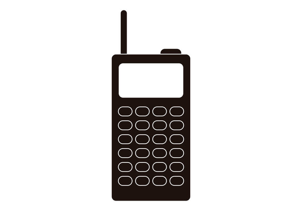 Talkie-walkie icône noire sur fond blanc. - Vecteur, image