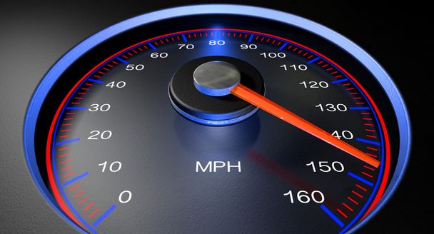 高速スピード メーター mph - 写真・画像